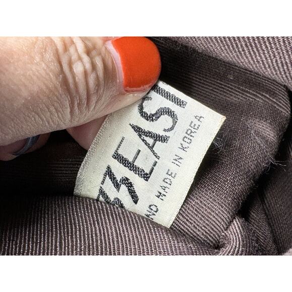 33 East Vintage Brown Suede Leather Purse Handbag Bag Foldover - Picture 7 of 8